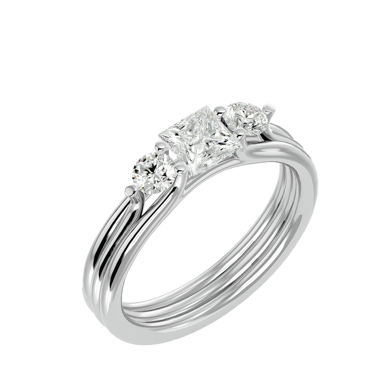 Three-Stone Diamond Engagement Ring (0.60 Ct.)