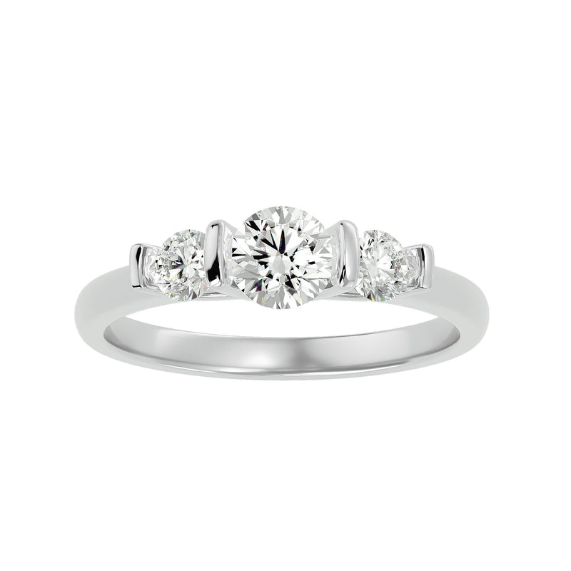 Three-Stone Diamond Engagement Ring (0.50 Ctw.)
