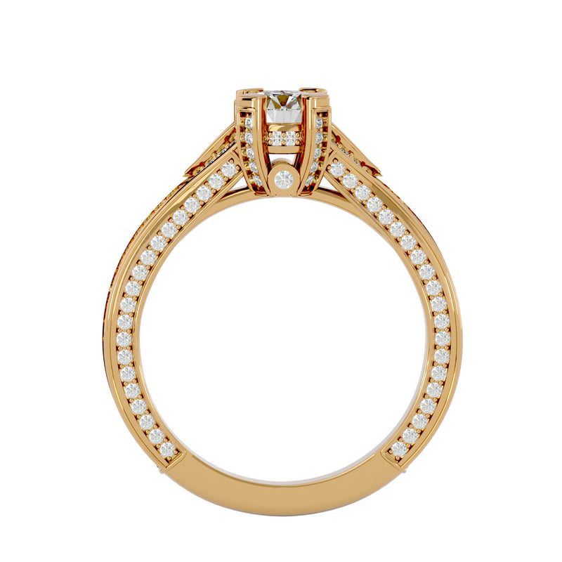 Women's Antique Diamond Engagement, Wedding Ring Online (0.53 Ct.)