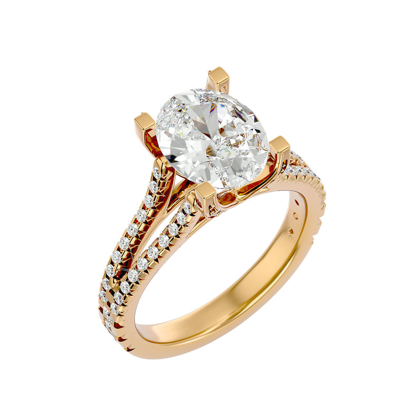 Diamond Sidestone Engagement Ring (2.4 Ct.)