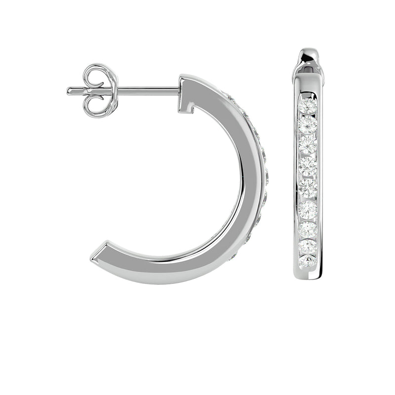 Diamond Hoop Earrings (0.46 Ctw.)