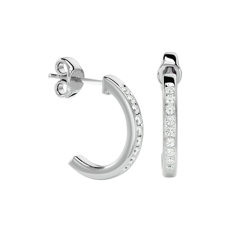 Diamond Hoop Earrings (0.92 Ctw.)
