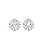 Diamond Halo Stud Earrings (1.1 Ctw.)