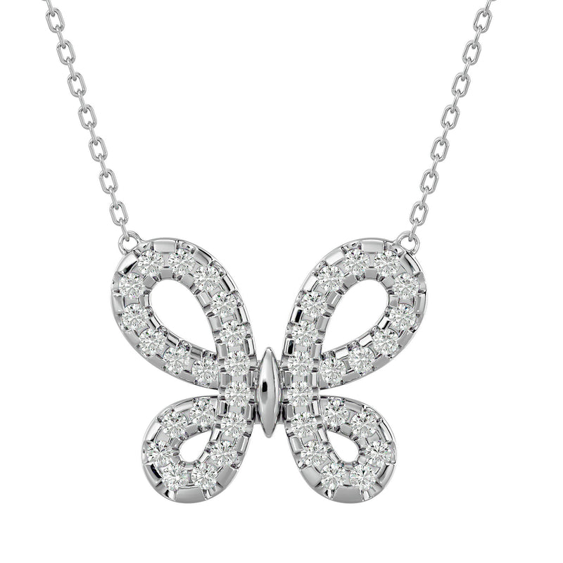 Ladies Ribbon Diamond Pendant Necklace Online (0.84 Ctw.)