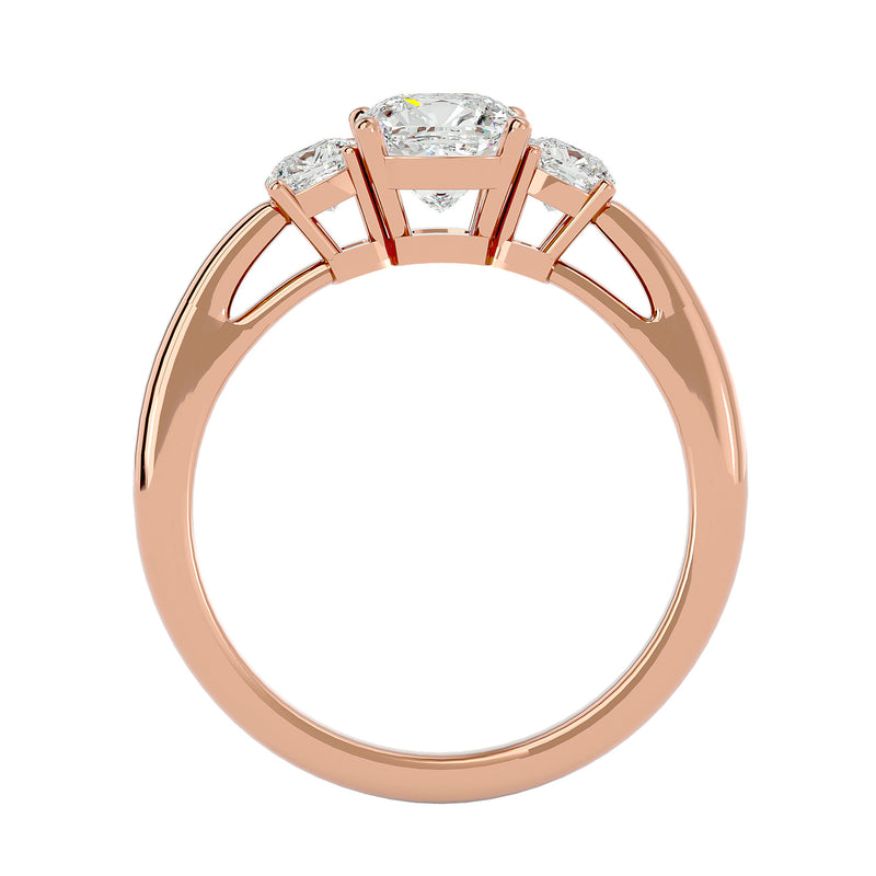 Three-Stone Diamond Engagement Ring (1.1 Ct.)