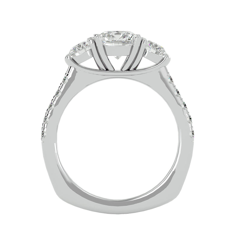 Three-Stone Diamond Engagement Ring (0.80 Ct.)