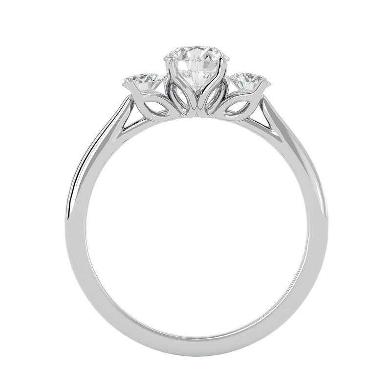 Three-Stone Diamond Engagement Ring (0.70 Ct.)