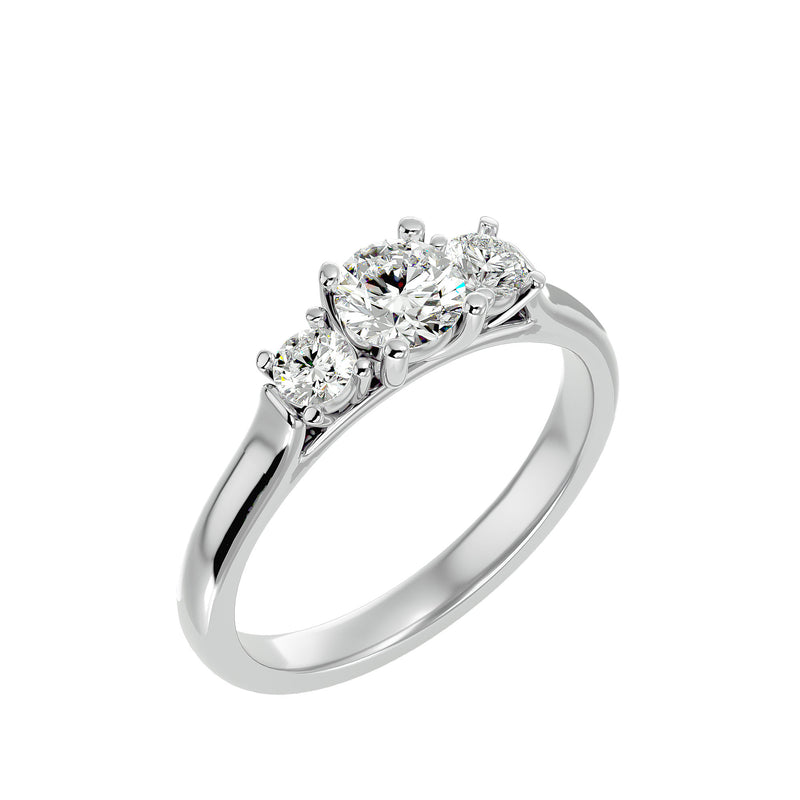 Three-Stone Diamond Engagement Ring (0.50 Ct.)