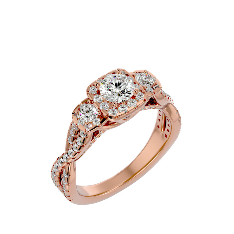Diamond Halo Engagement Ring (0.50 Ct.)