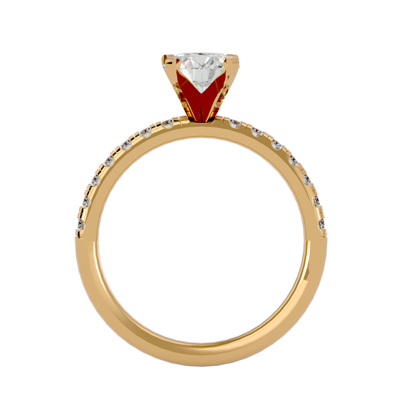Diamond Sidestone Engagement Ring (0.30 Ct.)