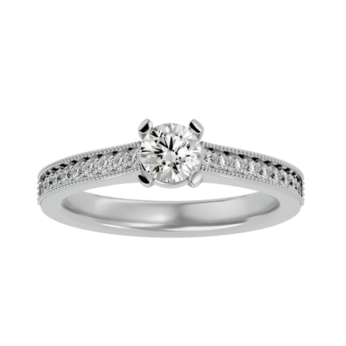 Beautiful Antique Diamond Engagement Elegant Ring For Her (0.5 Ct.)