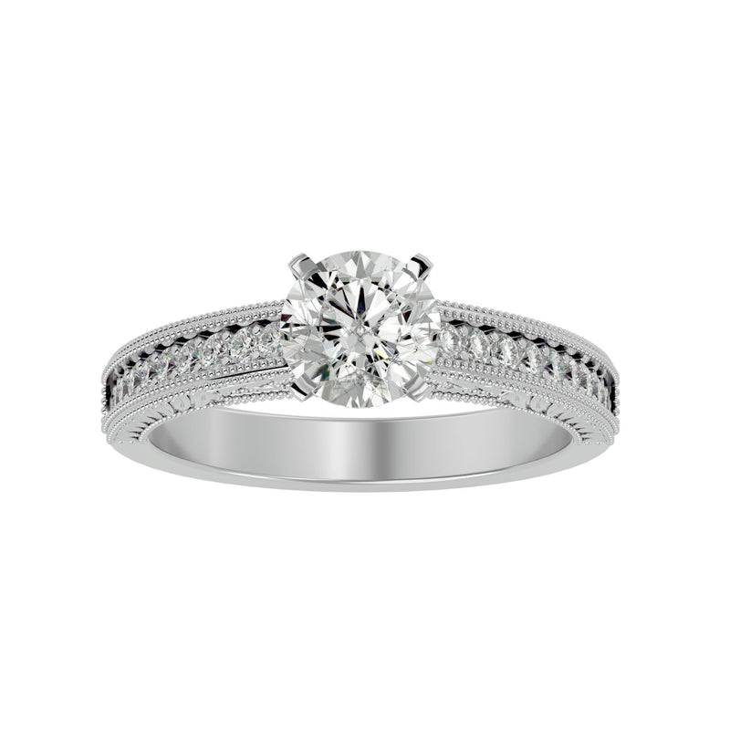 Women's Antique Diamond Engagement Ring (0.2 Ct.) - Elegant Ring 2022