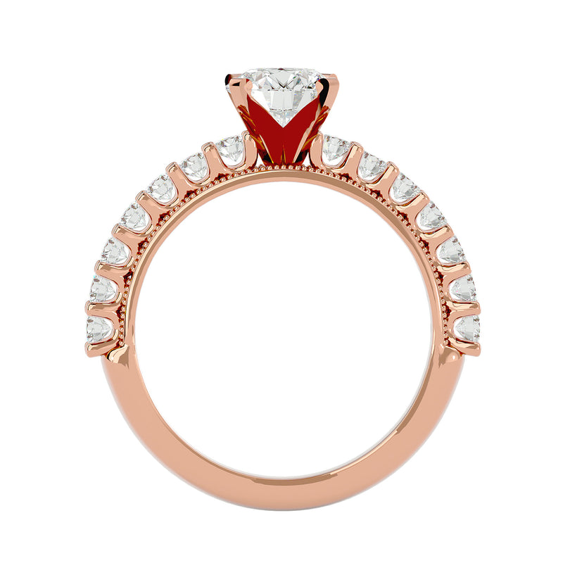 Diamond Sidestone Engagement Ring (1.2 Ct.)