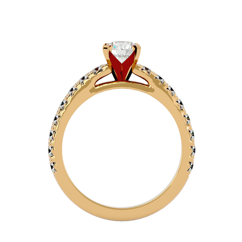 Diamond Sidestone Engagement Ring (0.33 Ct.)