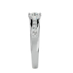 Diamond Sidestone Engagement Ring (0.60 Ct.)