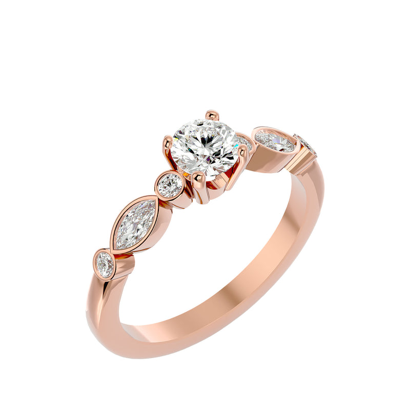 Unique Diamond Engagement Ring (0.60 Ct.)