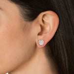 Diamond Halo Stud Earrings (1.1 Ctw.)