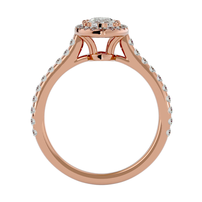 Diamond Halo Engagement Ring (0.80 Ct.)