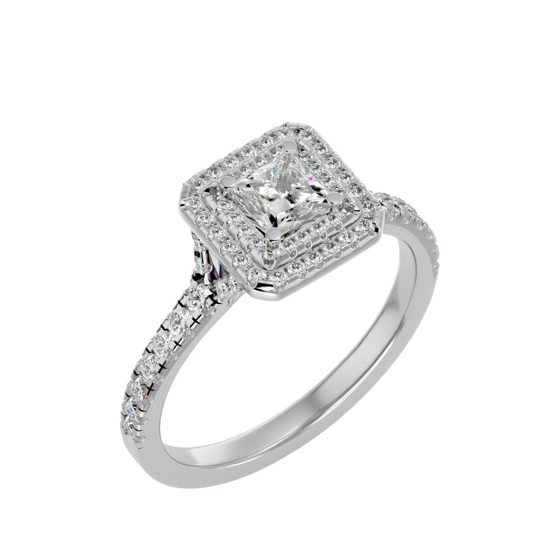 Diamond Halo Engagement Ring (0.60 Ctw.)