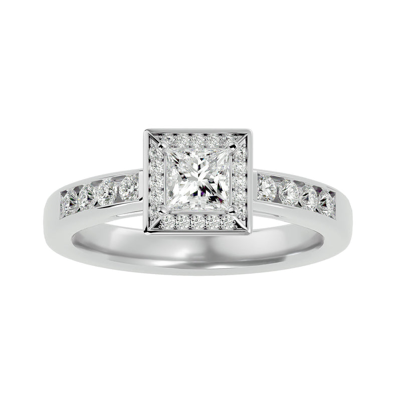 Diamond Halo Engagement Ring (0.40 Ct.)