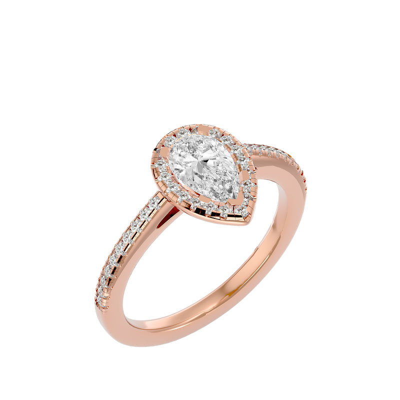 Diamond Sidestone Engagement Ring (0.90 Ct.)