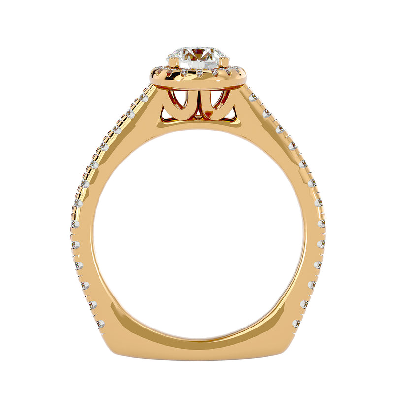 Diamond Halo Engagement Ring (0.70 Ct.)