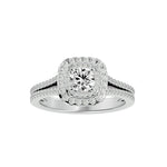 Diamond Halo Engagement Ring (0.50 Ct)