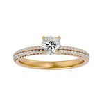 Diamond Sidestone Engagement Ring (0.80 Ct.)