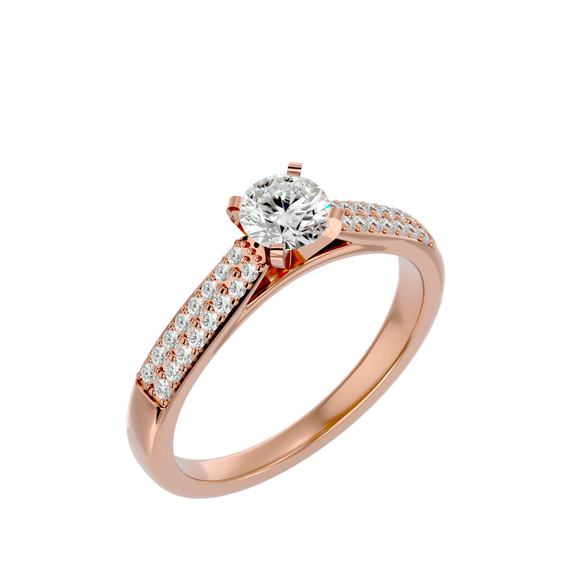 Diamond Sidestone Engagement Ring (0.80 Ctw.)