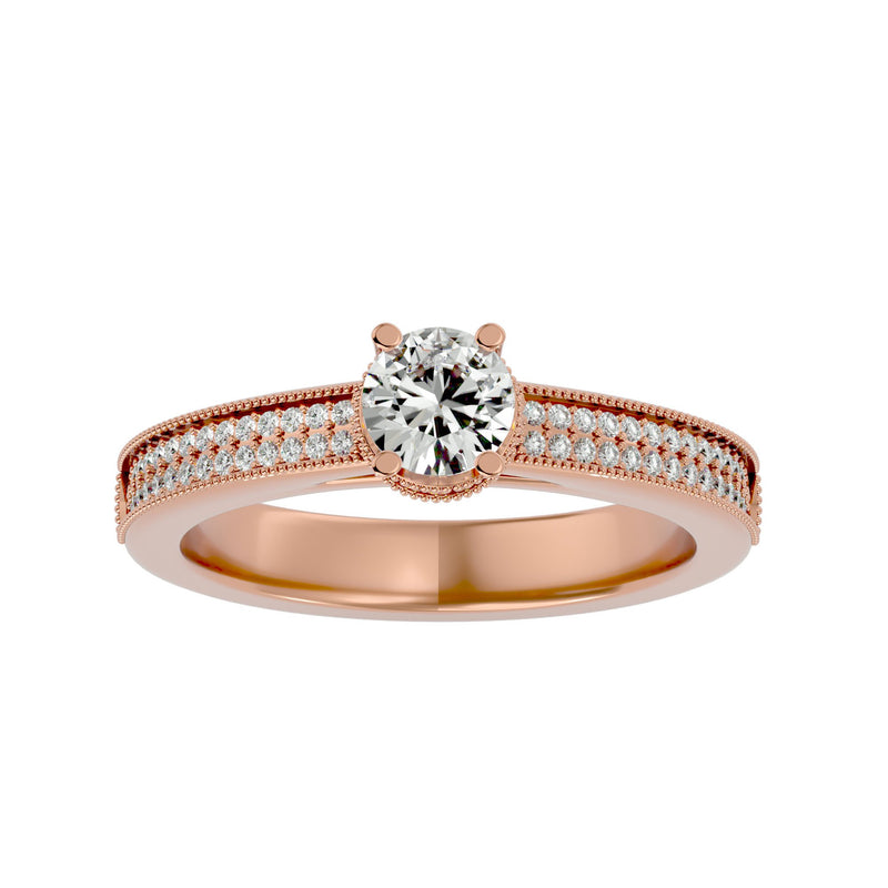 Antique Diamond Engagement, Wedding Ring For Women's (0.4 Ct.)