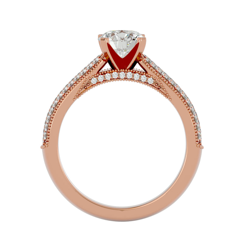 Diamond Sidestone Engagement Ring (1.1 Ct.)