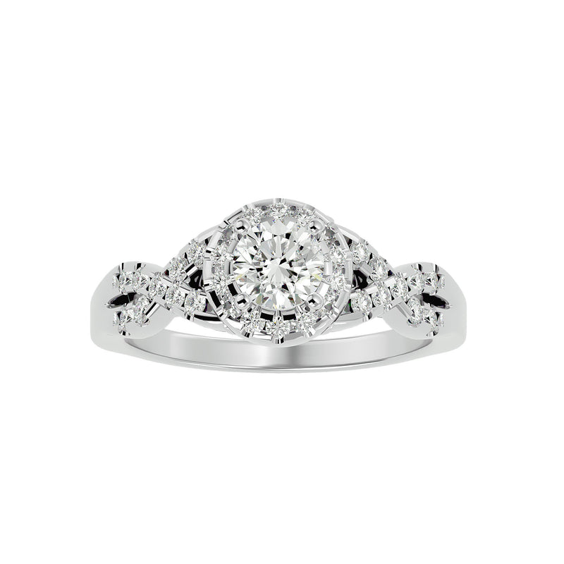 Diamond Halo Engagement Ring (0.60 Ct.)
