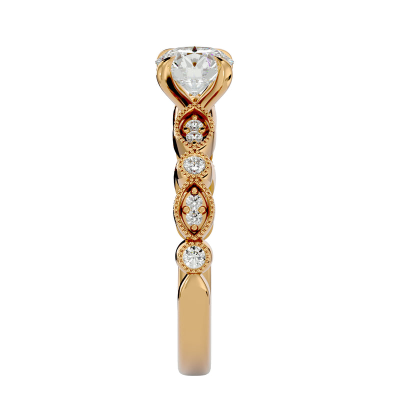 Beautiful Antique Diamond Engagement Ring For Ladies (0.5 Ct.)