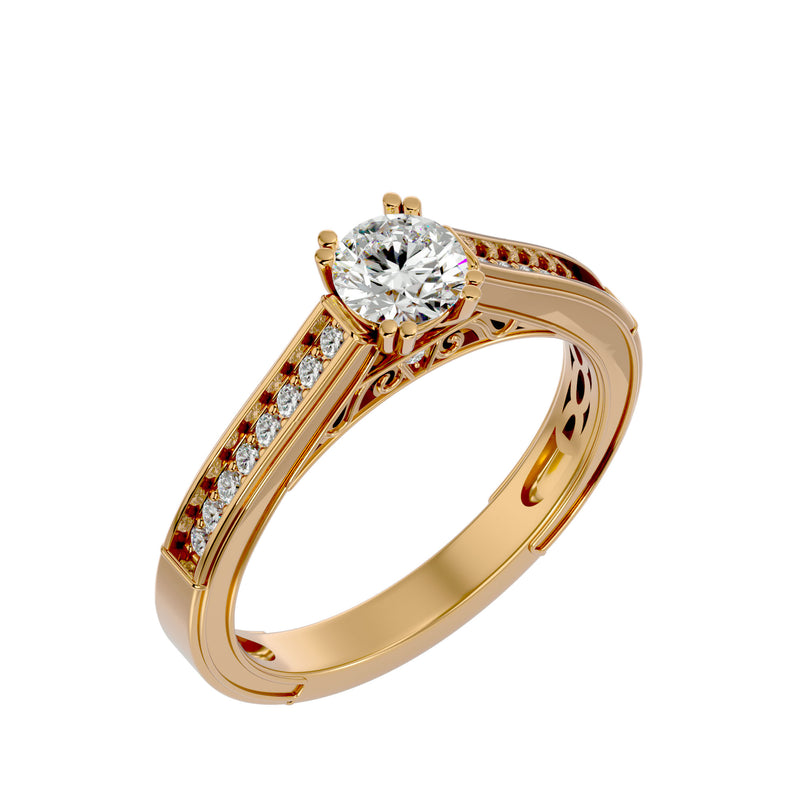 Women's Antique Diamond Engagement Elegant Ring Online (0.53 Ct.) 