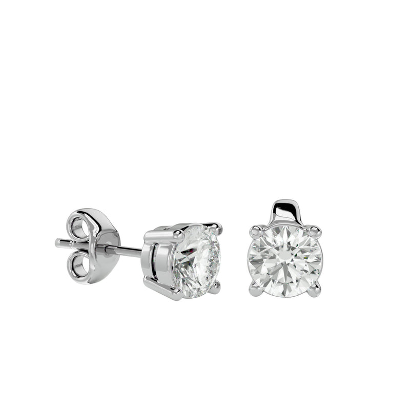 Diamond Round Stud Earrings (0.80 Ctw.)