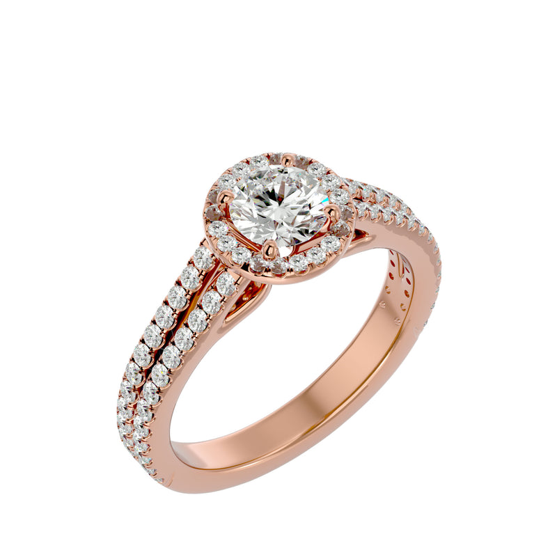 Diamond Halo Engagement Ring (0.60 Ct.)