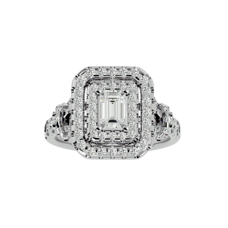 Antique Diamond Halo Engagement Ring (0.70 Ct.)