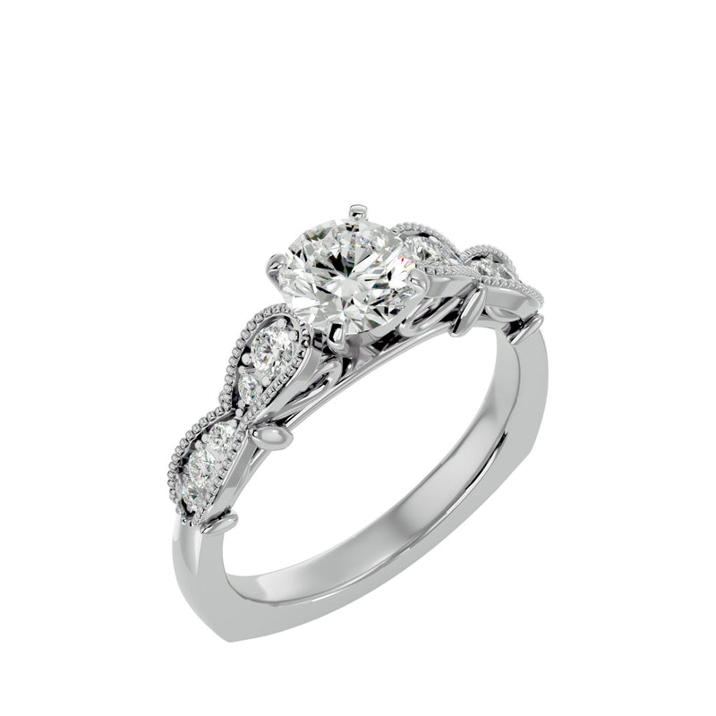 Antique Diamond Engagement, Wedding Ring For Her Online (0.5 Ct.)