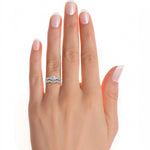 Diamond Sidestone Engagement Ring & Wedding Band Set (0.60 Ct.)
