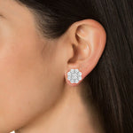 Floral Diamond Stud Earrings (1.9 Ctw.)