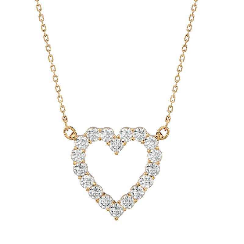 Pave Diamond Heart Pendant & Fresh Water Pearl Necklace – Queenbitter